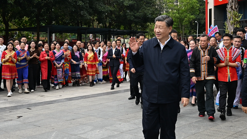 Xi inspects Nanning in south China's Guangxi