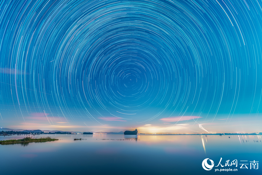 In pics: Stunning star trails over Dianchi Lake