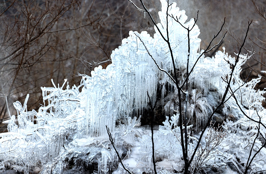 Picturesque winter scenery of Taihang Grand Canyon in Anyang, C China's Henan