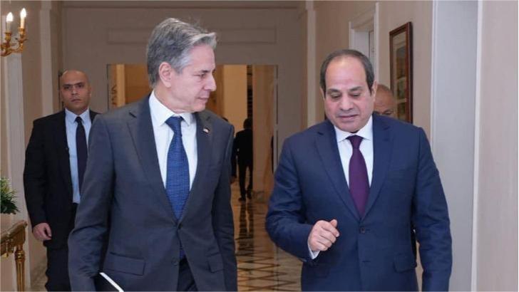 Egyptian president meets Blinken on Gaza crisis
