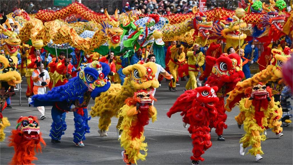 Shehuo parade held in Xining, NW China's Qinghai