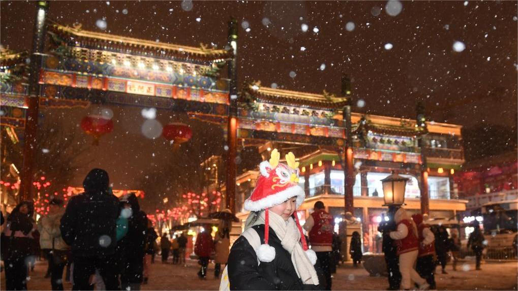 Snowfall hits Beijing
