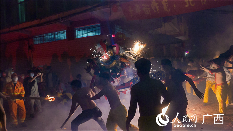 Firecracker Dragon Festival held in Binyang, S China's Guangxi