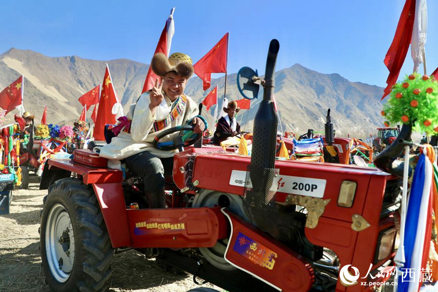 Farmers in SW China's Xizang hold grand ceremony to celebrate start of spring plowing