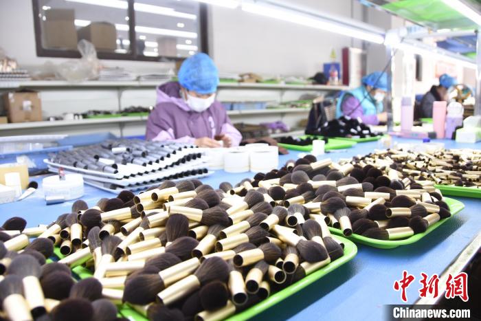 County in C China's Henan exports makeup brushes to over 20 countries, regions