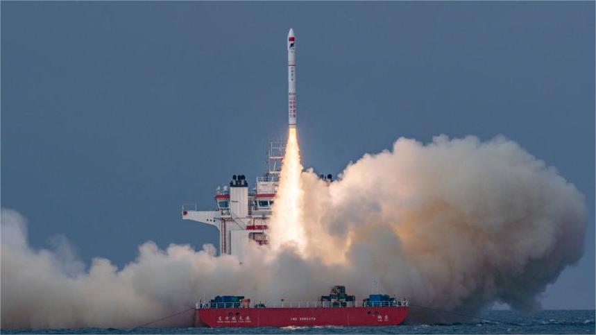 China's commercial rocket launches satellites from sea