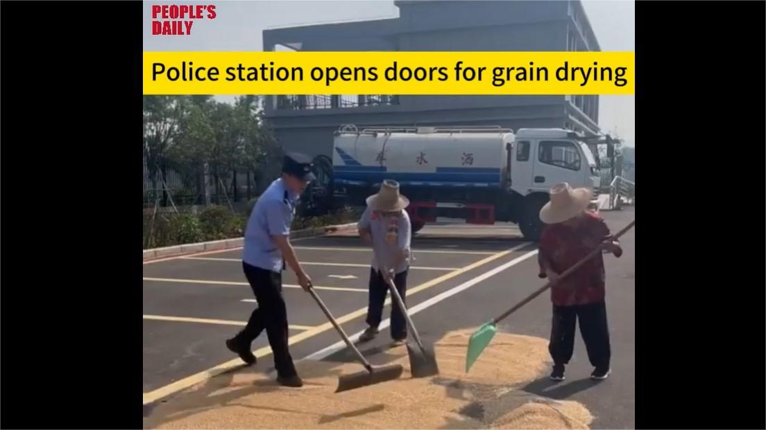 Police station opens doors for grain drying