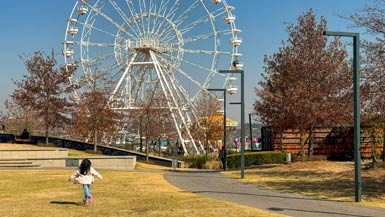 View of waterfall city park in Johannesburg, South Africa