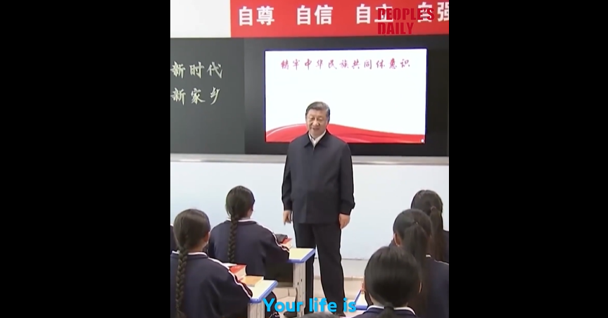 Xi talks to middle school students in Xining