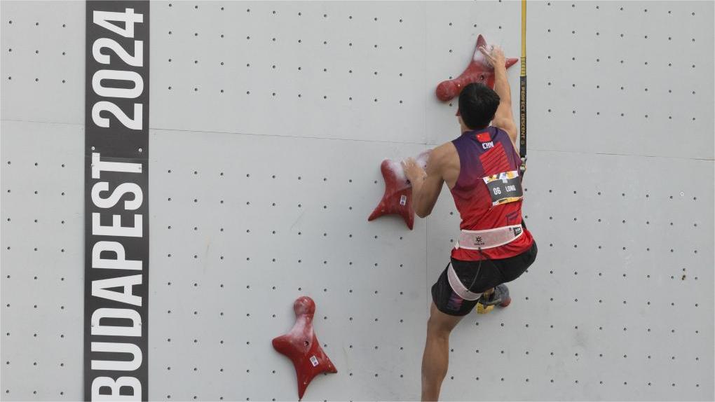 In pics: men's speed of sport climbing at Olympic Qualifier Series Budapest