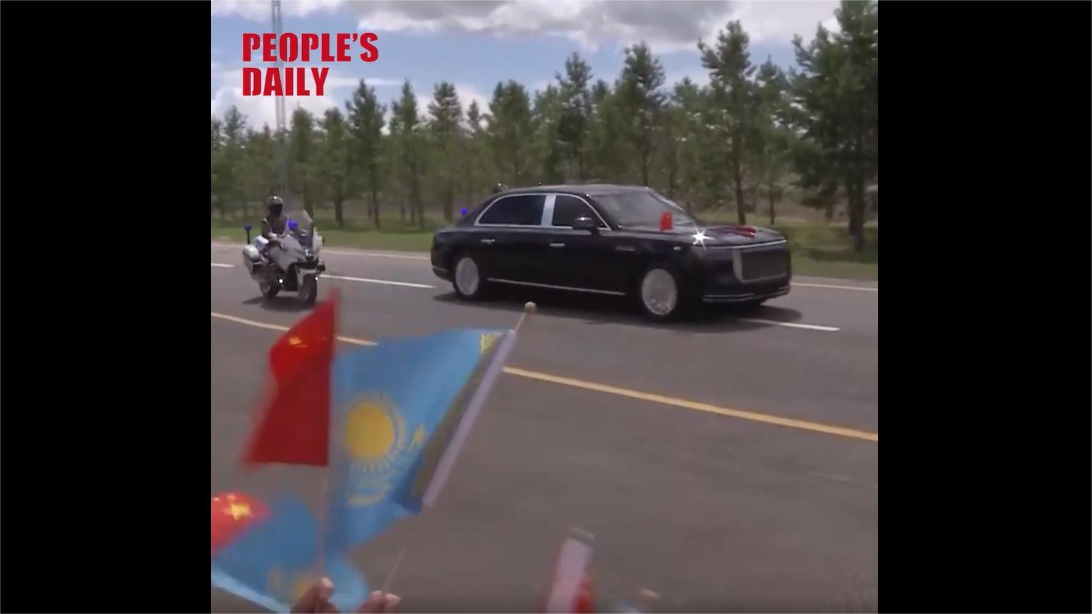 Xi receives welcome in Astana