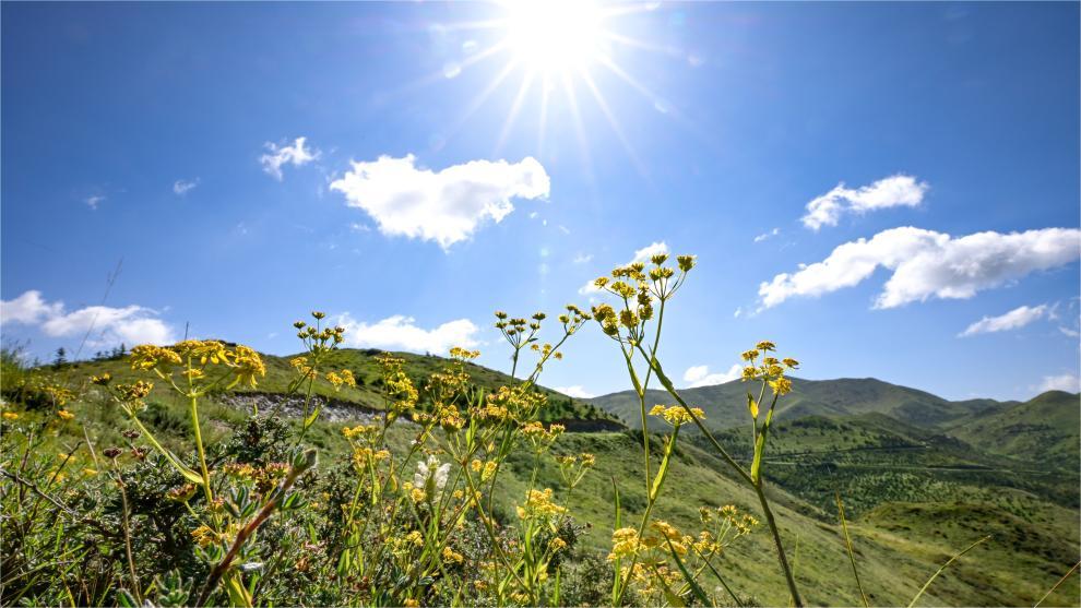 View of Nanhua Mountain in China's Ningxia