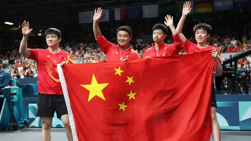 China retain men's table tennis team gold at Paris 2024