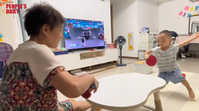 Table tennis toddler displays exceptional skills