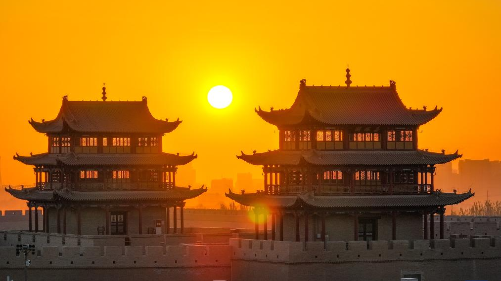 Autumn scenery of Jiayu Pass in Gansu, NW China