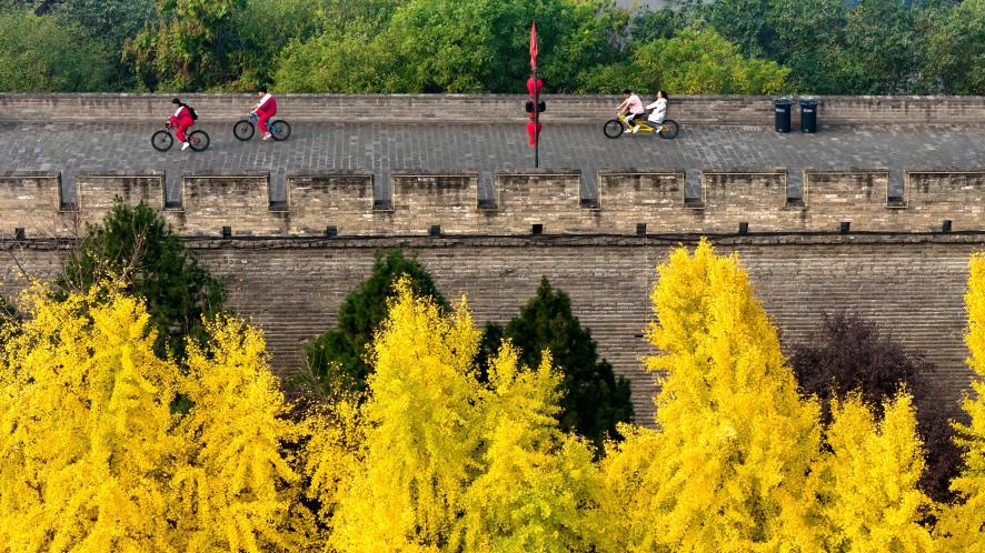 Autumn scenery in Xi'an, NW China's Shaanxi