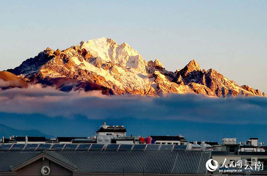 Stunning beauty of Yulong Snow Mountain after snowfall in SW China's Yunnan