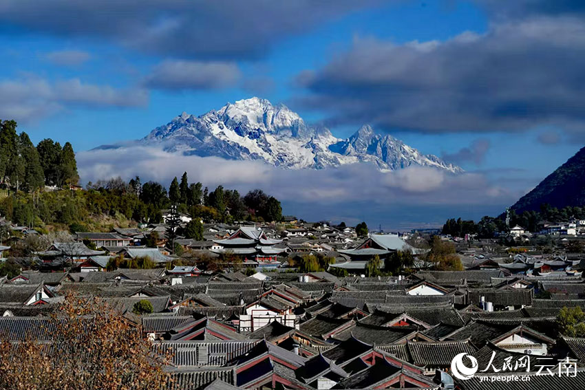 Stunning beauty of Yulong Snow Mountain after snowfall in SW China's Yunnan