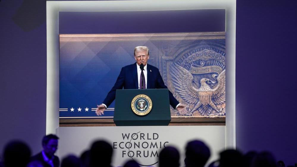 Trump voices willingness to get along with China in Davos teleconference