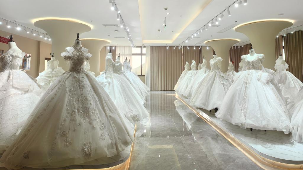 Small township develops big wedding dress industry