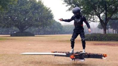 Chinese young man achieves martial arts dream by creating manned 'flying sword'