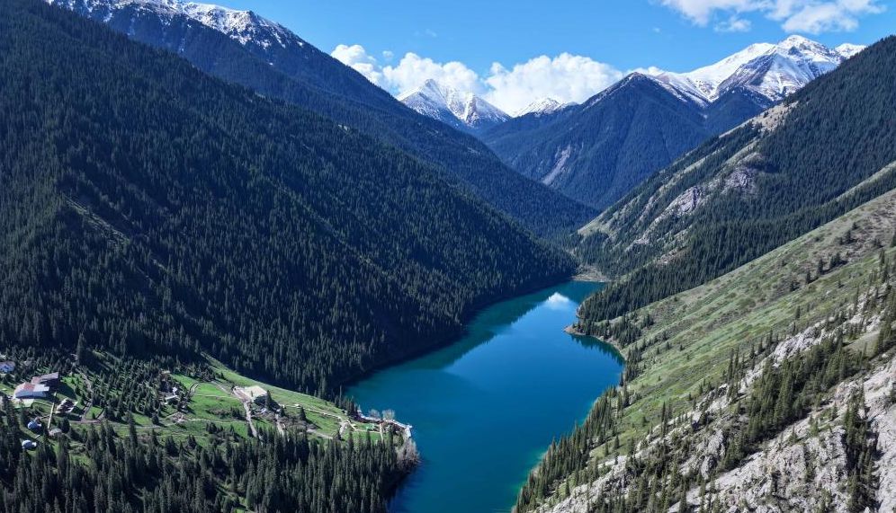 Scenery of Kolsai Lakes National Park in Kazakhstan