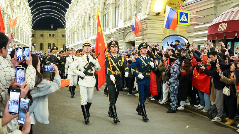 Rehearsal for Victory Day military parade held in Moscow