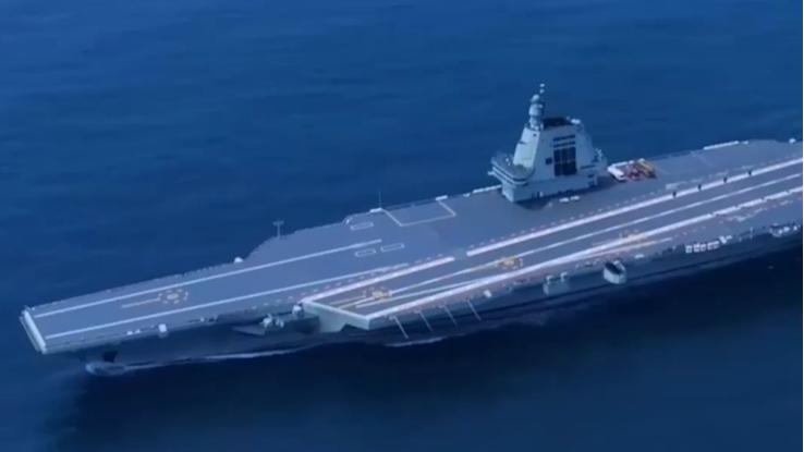 Footage shows Chinese aircraft carrier Fujian's simulated catapult launch test