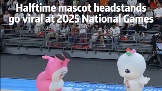 Halftime mascot headstands go viral at 15th National Games