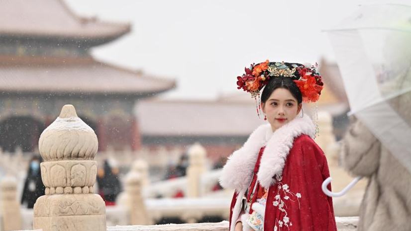 Beijing witnesses first snowfall this winter