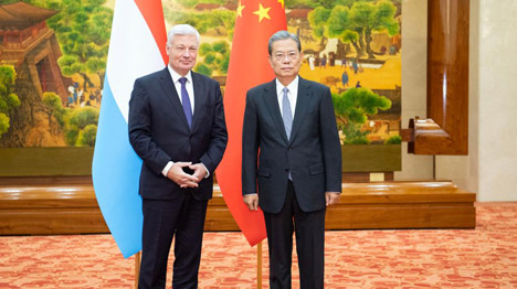 China's top legislator holds talks with president of Luxembourg parliament