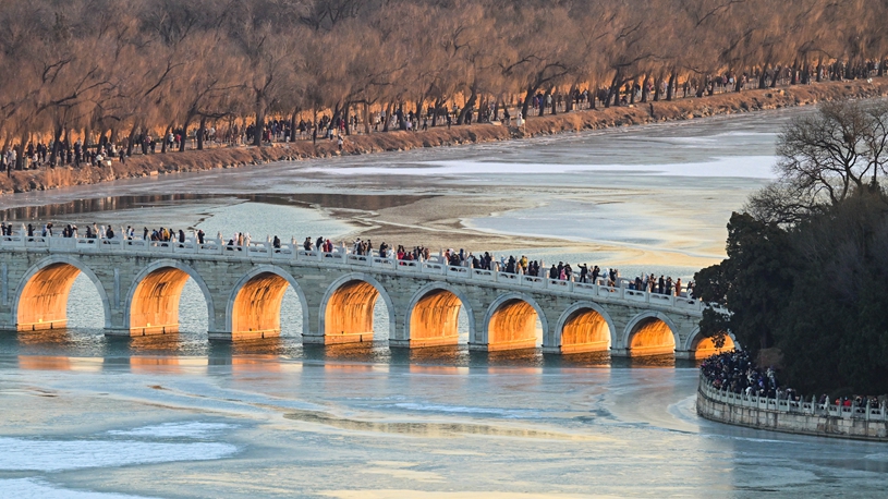 Winter scenery of Summer Palace in Beijing