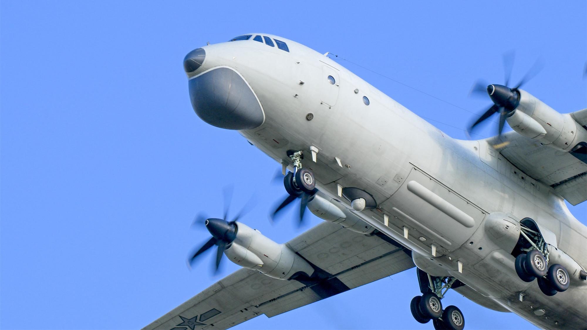 Y-8 anti-submarine patrol aircraft in maritime training