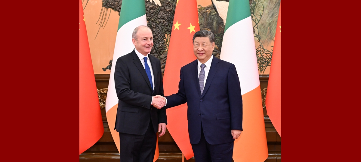 Xi meets Taoiseach of Ireland Micheal Martin