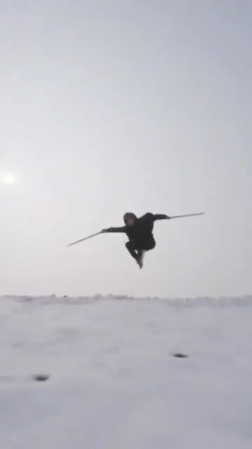 Blade dance in the snow
