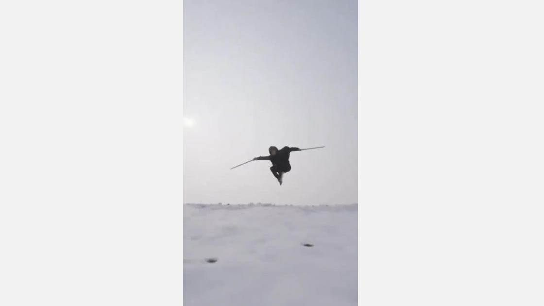 Blade dance in the snow