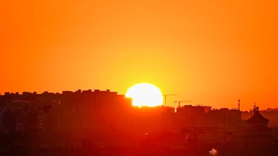 View of sunrise in Beijing