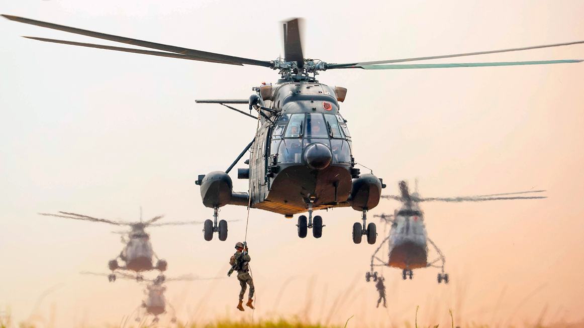 Fast rope down choppers