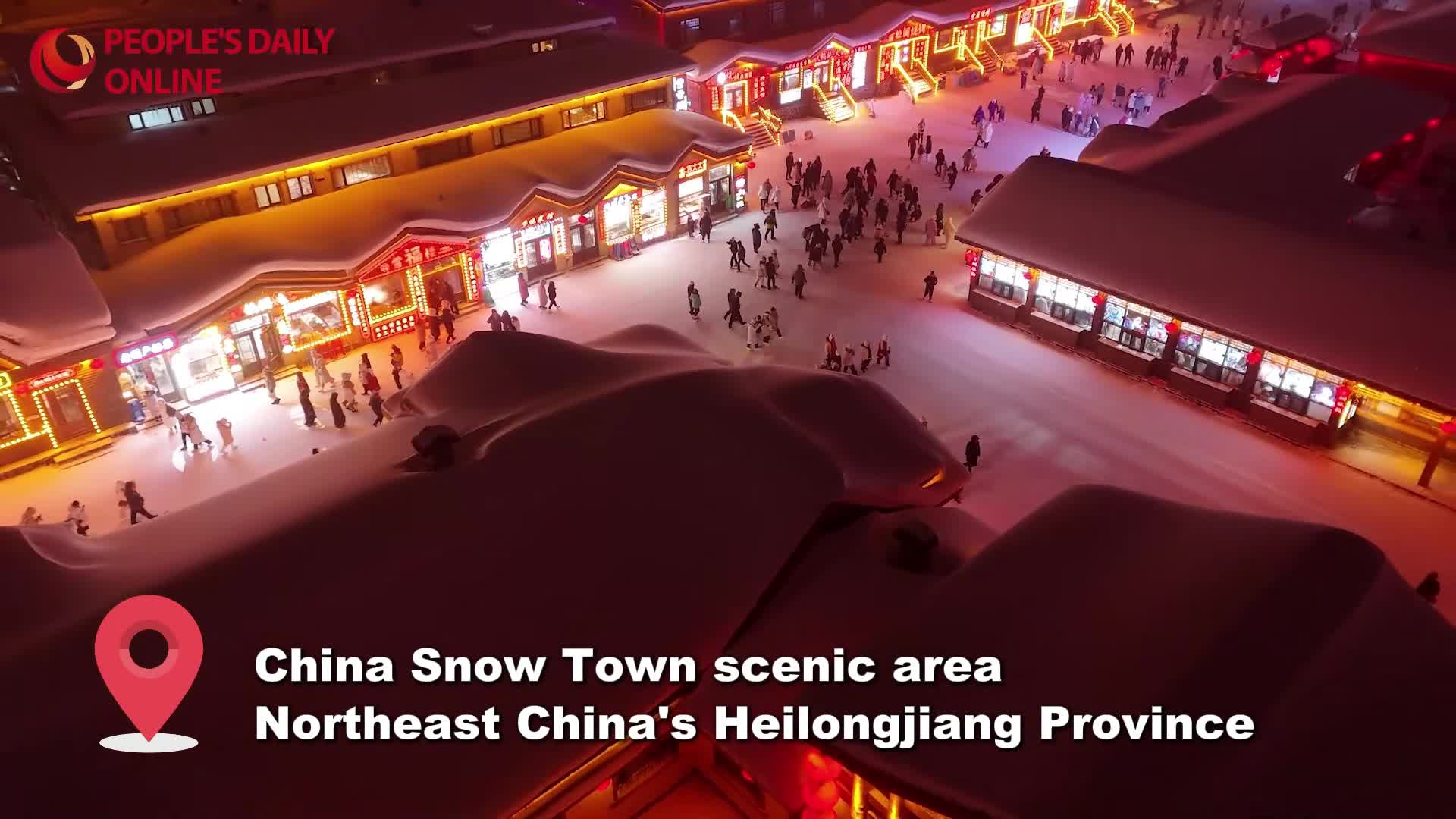 Feel just how lively NE China gets at a snow town night market