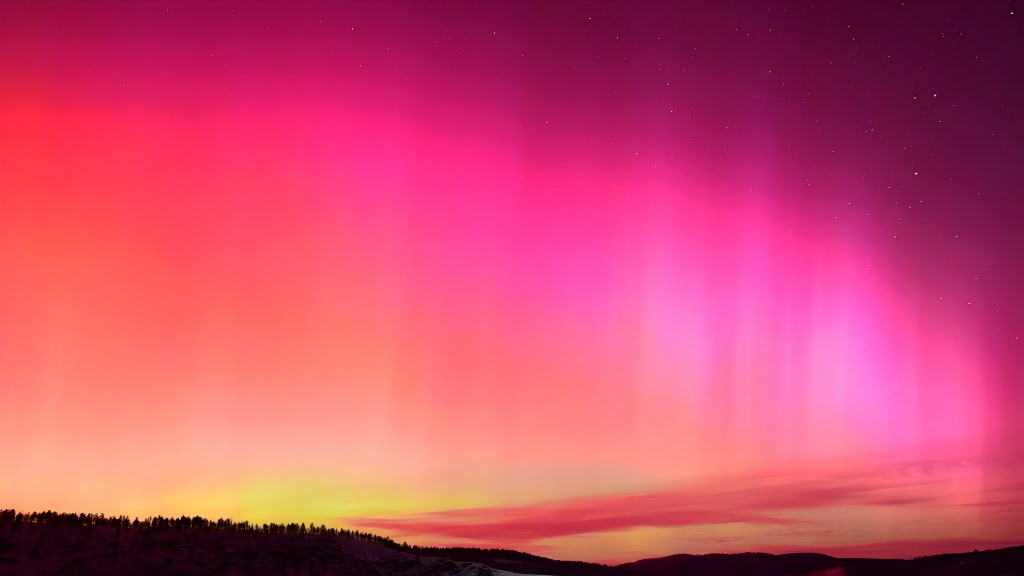 Aurora seen in Beiji Village of Mohe, NE China