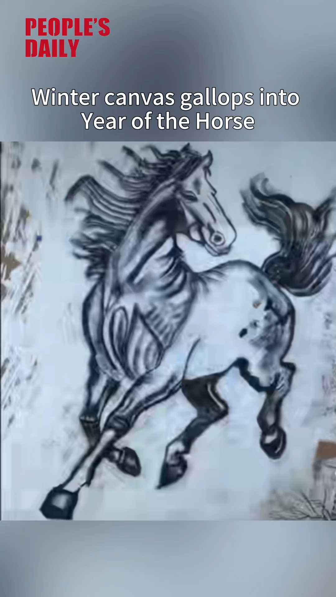 Winter canvas gallops into Year of the Horse