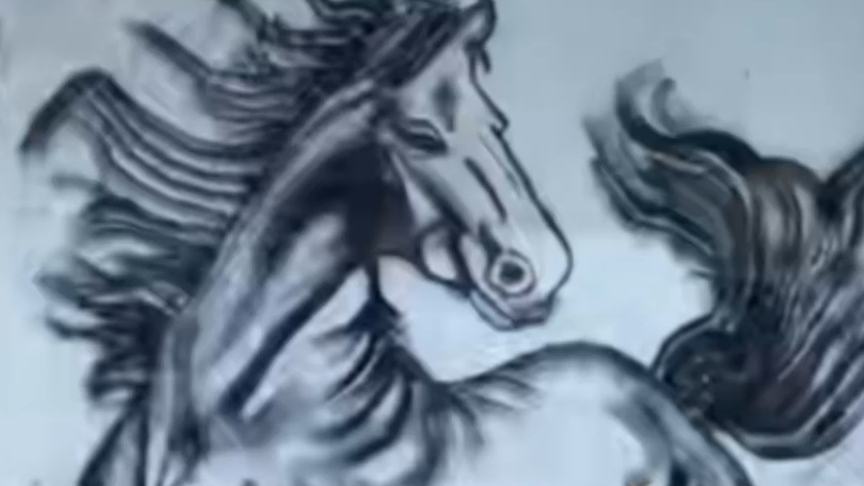 Winter canvas gallops into Year of the Horse