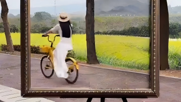 Chinese painter frames the real world on canvas