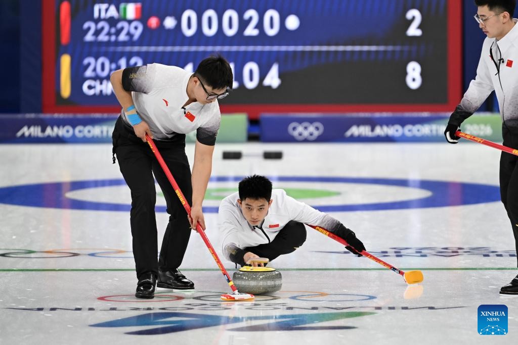 China beats Italy for first victory in men's curling at Milan-Cortina