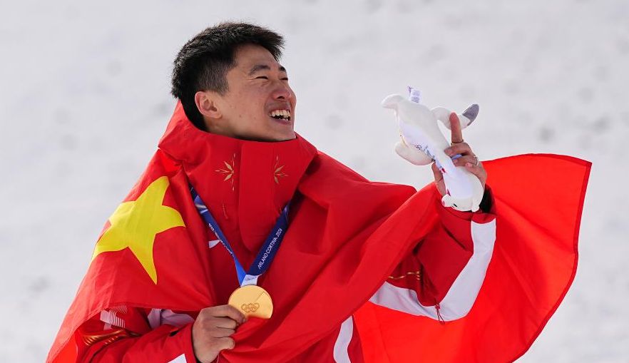 China's Wang Xindi wins men's freestyle skiing aerials gold at Milan-Cortina