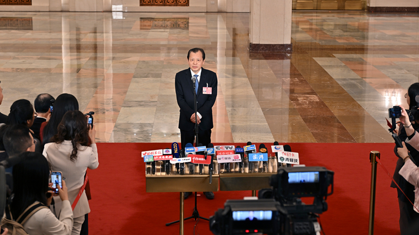 Ministers give interviews after 2nd plenary meeting of 4th session of 14th NPC