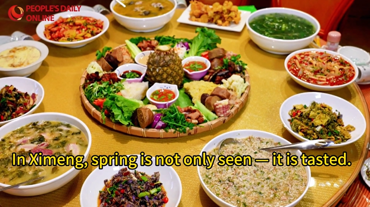 Spring blossoms turn into seasonal delicacies in Ximeng, SW China's Yunnan