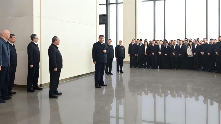 Xi inspects Xiong'an New Area in North China's Hebei Province