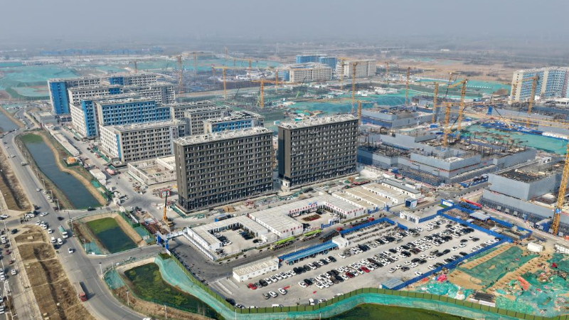 Xiong'an New Area under construction in north China's Hebei