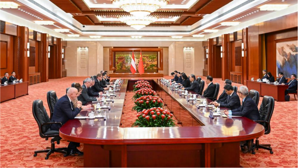 China's top legislator meets high-level Austrian delegation